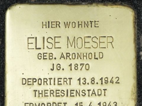 Stolperstein Elise Moeser, Foto:H.-J. Hupka, 2014