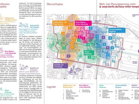 Bildvergrößerung: Übersichtplan der „Neuen Mitte Tempelhof“ mit allen Projekten 