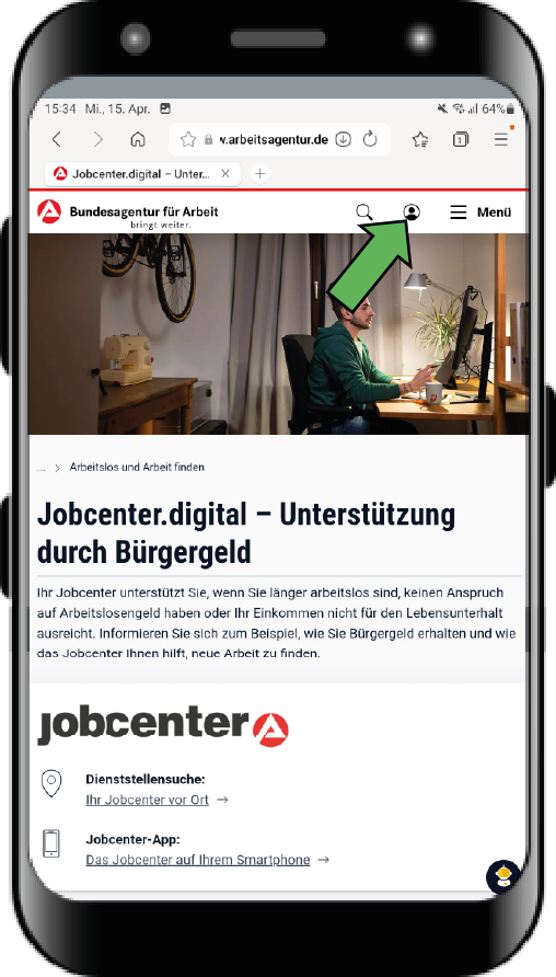 Registrierung im Online-Portal mit Verknüpfung der BA-Secure App 07