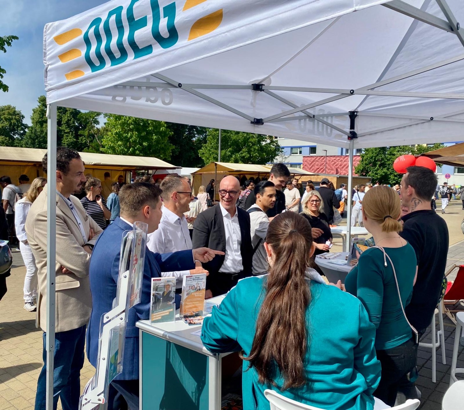 Besuch am Stand vom Arbeitgeber ODEG Ostdeutsche Eisenbahn GmbH