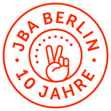 10-jähriges Jubiläumslogo der Jugendberufsagentur Berlin