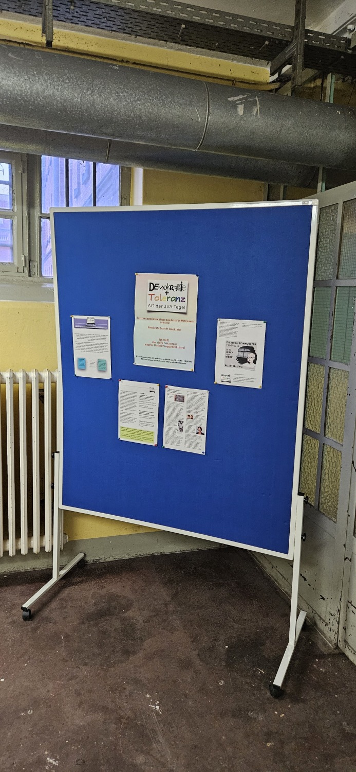 Bonhoeffer, Pinwand AG Demokratie und Toleranz