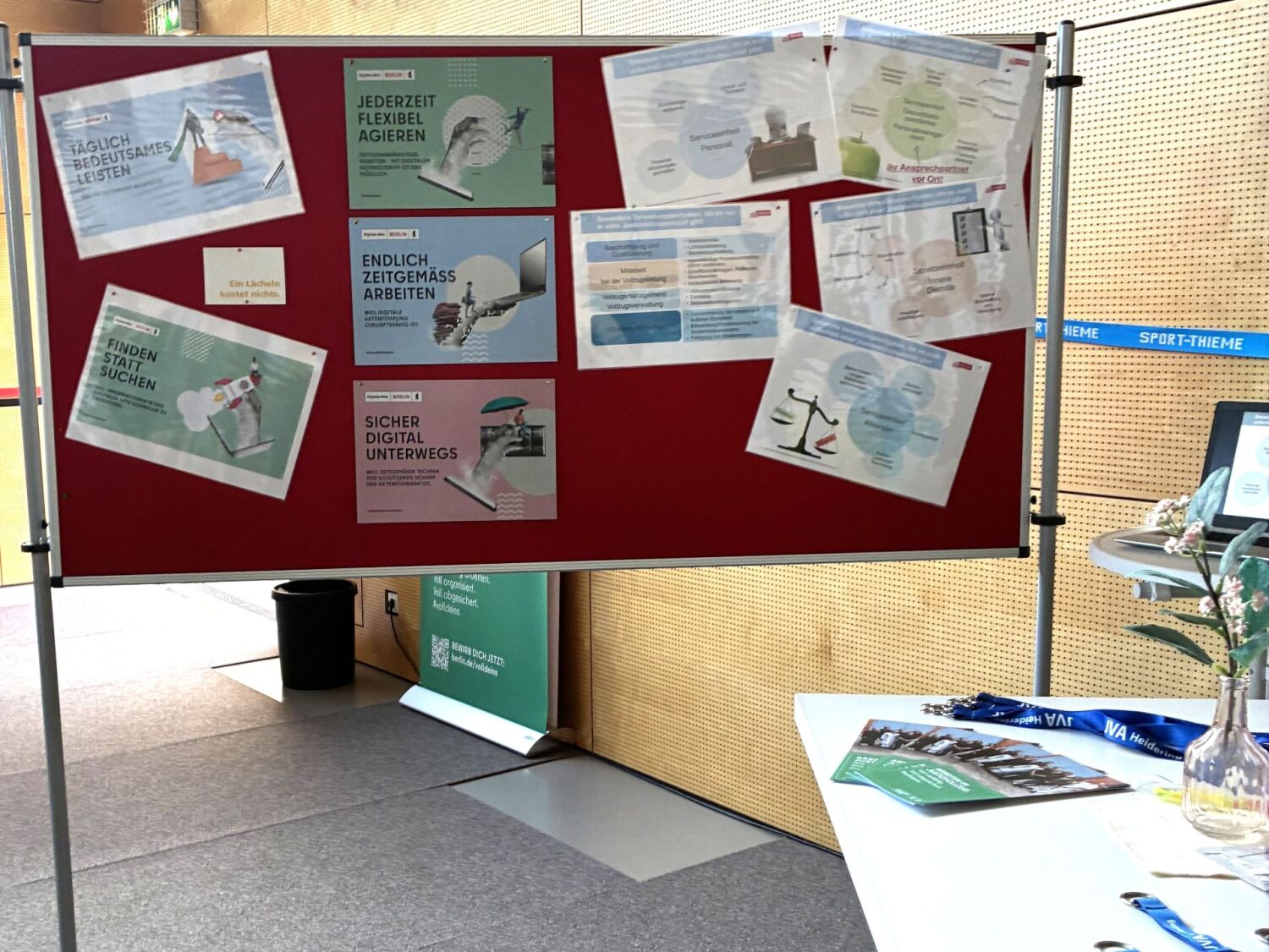 Messestand vor der Eröffnung