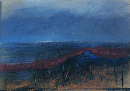 Wolfgang Reinke: Am Meer. 2007. Kreide, Pastell. 41,5 x 59 cm