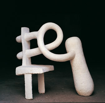 Henry Stöcker: Kleiner Wumm, 2005, Gips und Metall, 120 x 100 x 70 cm