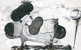 Henry Stöcker: Sturm, 2008, Feder, Tusche, 13 x 21,2 cm