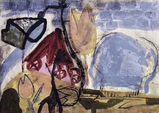 Oskar Manigk: Im Februar, 2009, Acryl auf Karton, 79 x 104 cm