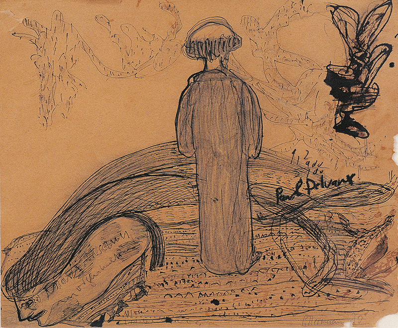 Peter Herrmann: Ohne Titel, 1979, Zeichnung auf Papier, 30 x 36 cm, Privatbesitz, Berlin