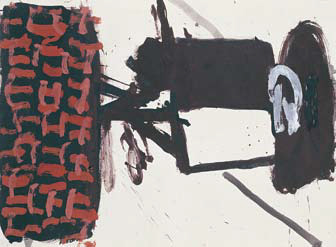 Henning Kürschner: Zeichnung, 2010, Pigmentfarbe auf Papier, 70 x 100 cm