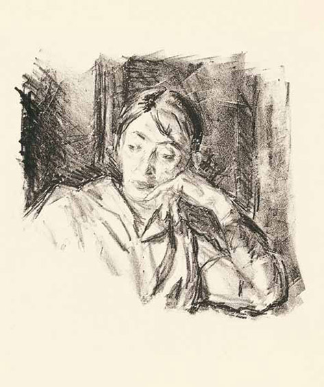 Waldemar Rösler: Portrait Oda Rösler · 1911-1914 · Lithographie · 34,3 x 25,5 cm