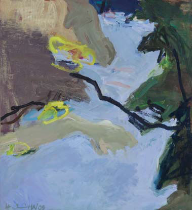 Herta Müller: Landschaft 1 · 2009 · Öl / Leinwand · 55 x 50 cm