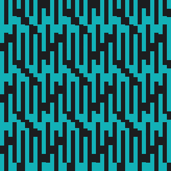 Horst Bartnig: 70 Unterbrechungen, 70 Striche in 3 Farben und Schwarz und Weiß ∙ 2013 ∙ Künstler PC-Print ∙ 53,5 x 53,5 cm ∙ Blatt 1