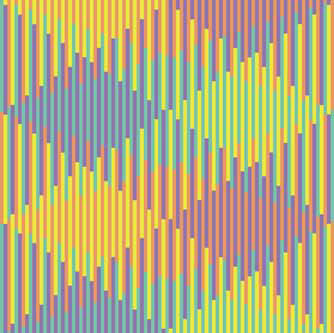 Horst Bartnig: Zusammendruck von 70 Unterbrechungen in 2 Farben, 70 Striche in 2 Farben · 2011 · Künstler PC-Print auf Bütten · 50 x 50 cm