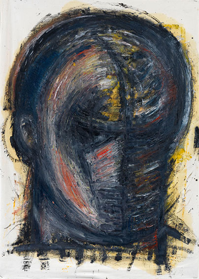 Lothar Böhme, Kopf, 2010, Öl auf Leinwand, 95 x 65 cm