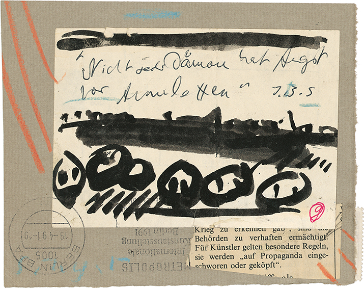 Dieter Goltzsche · ohne Titel · 1991 · Collage ∙ 10,5 x 13 cm