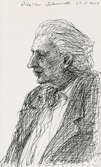 Manfred Butzmann ∙ Diether Schmidt ∙ 2001 ∙ Kugelschreiber ∙ 20,3 x 12,2 cm