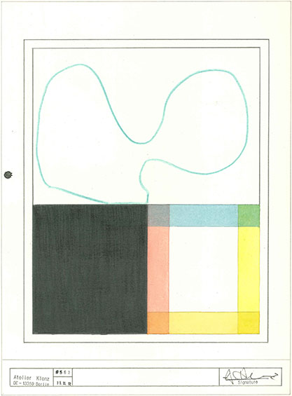 Alexander Klenz: Ohne Titel ∙ 2012 ∙ Graphit Buntstift und Aquarell auf Papier ∙ 50 x 40 cm