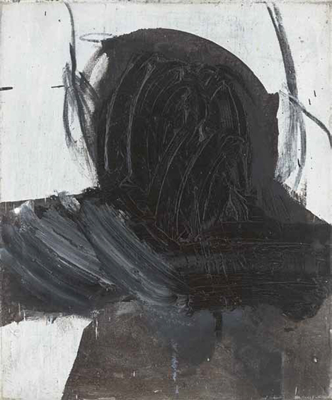 Achim Niemann: Flatterfigur Hans Rudi, Urnäsch · 1997 · Öl, Pigmente auf Leinwand · 90 x 80 cm