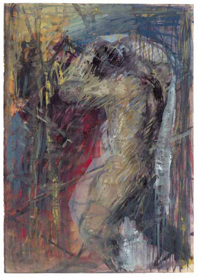 Hans Brosch: Ohne Titel · um 1980 · Mischtechnik auf Papier · 21 x 14,5 cm