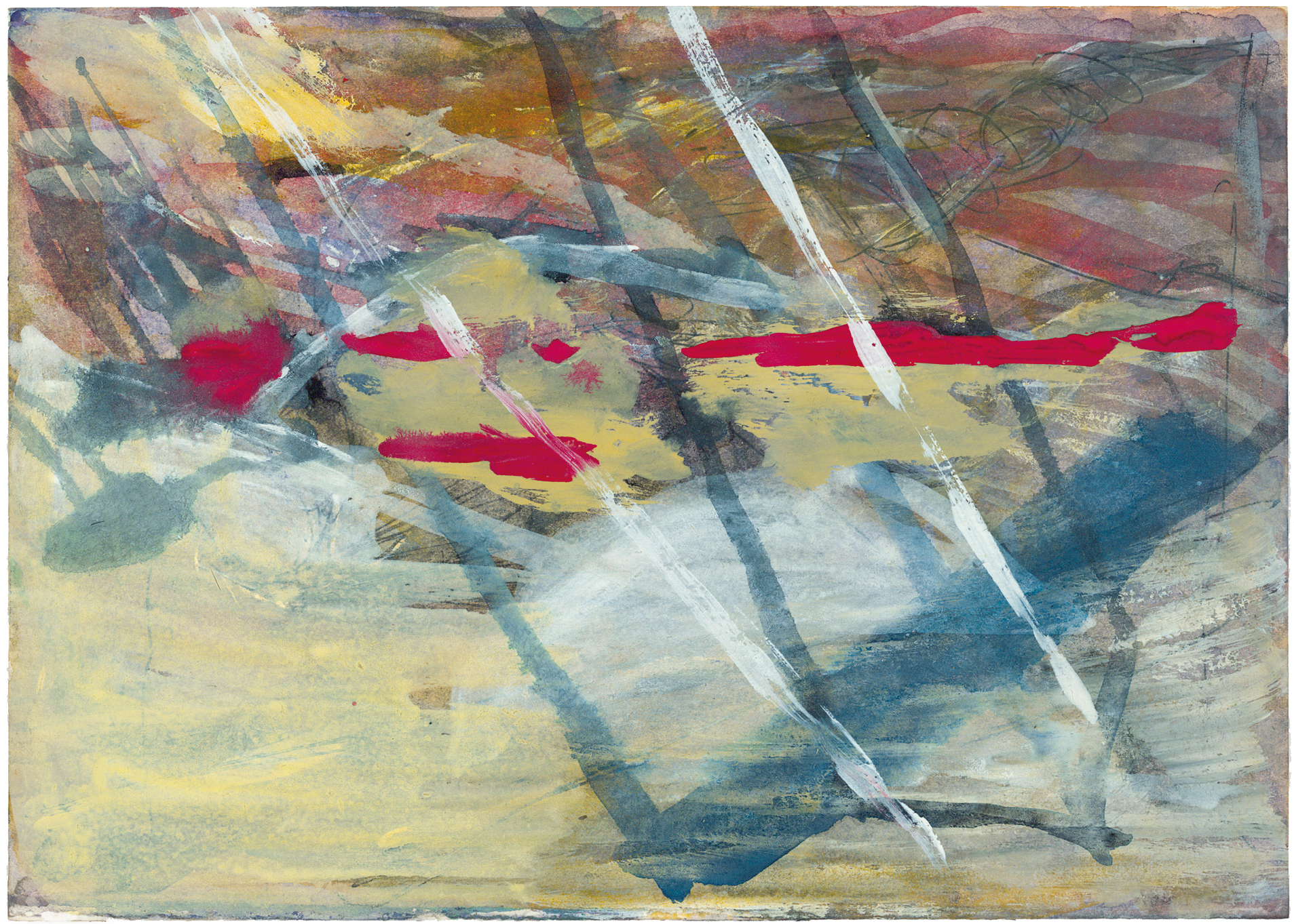 Hans Brosch: Ohne Titel · um 1980 · Mischtechnik auf Papier · 14,5 x 21 cm