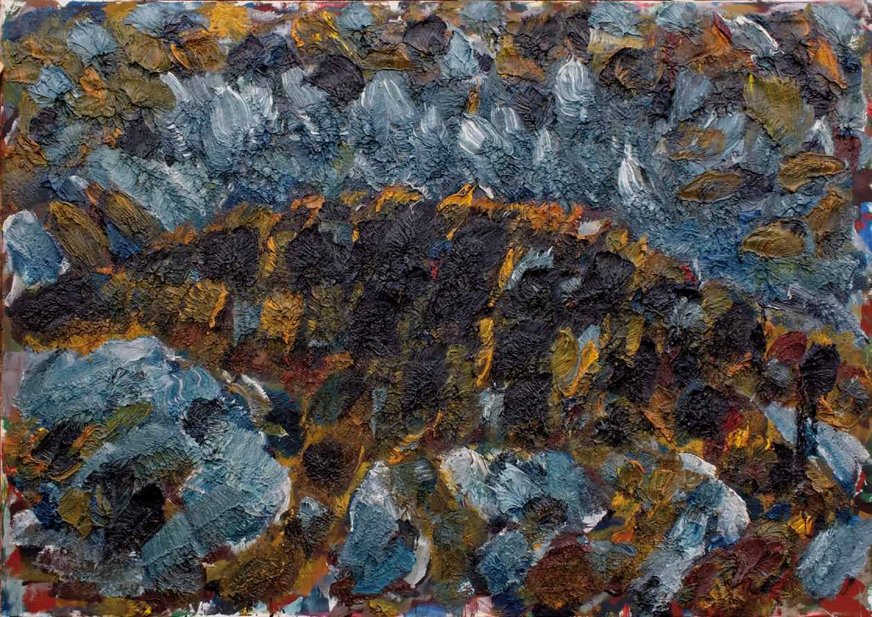 Ingmar Bruhn: Ohne Titel, 2004/14, Öl auf Baumwolle, 170 x 240 cm