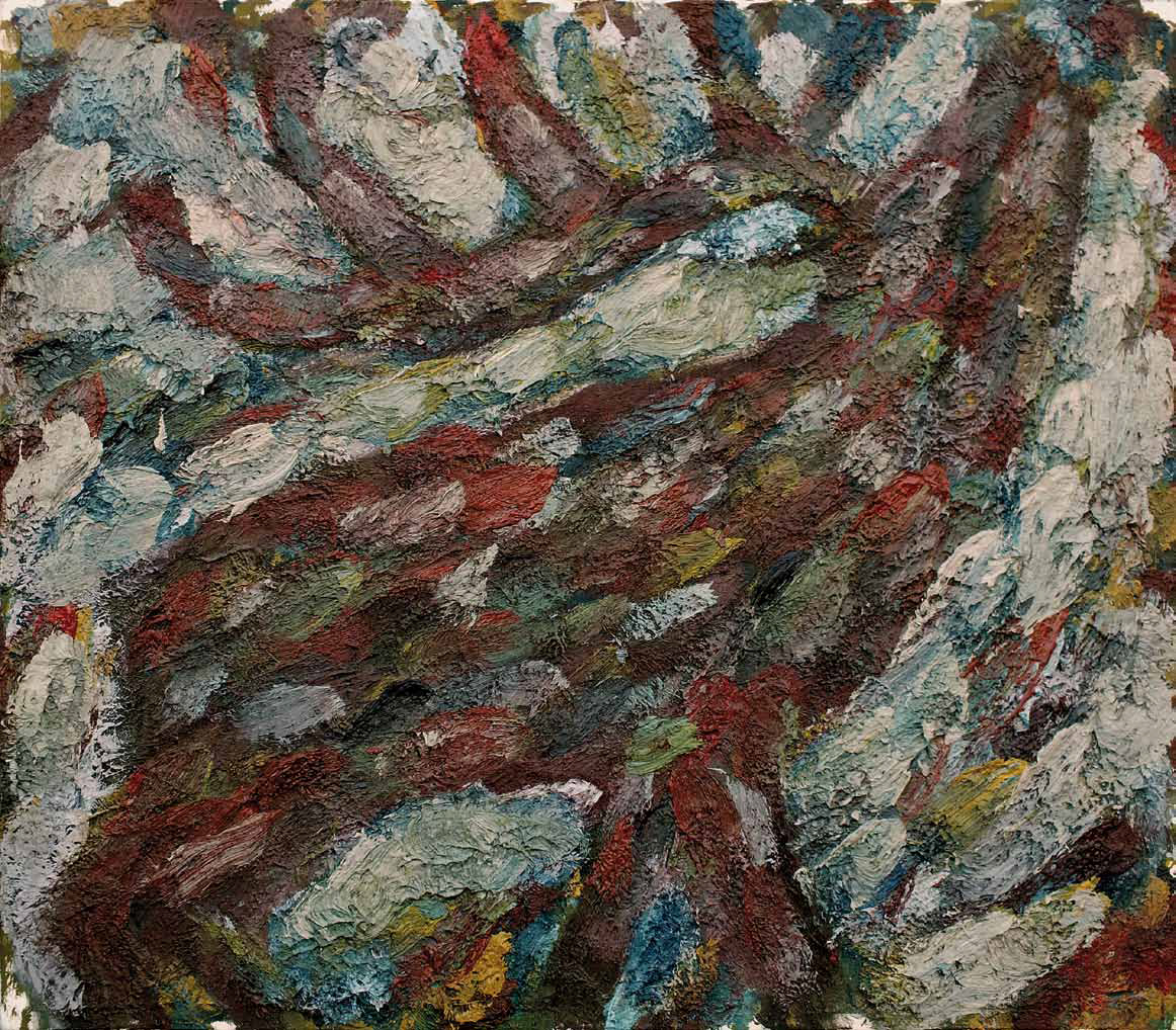 Ingmar Bruhn: Ohne Titel, 2014/17, Öl auf Baumwolle, 195 x 225 cm