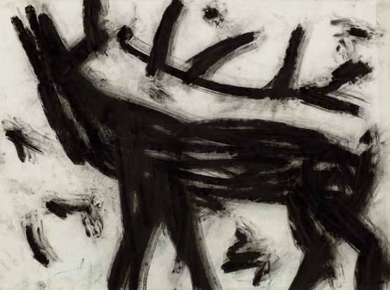 Ingmar Buhn: Ohne Titel, 2014, Kohle auf Papier, 60 x 80 cm