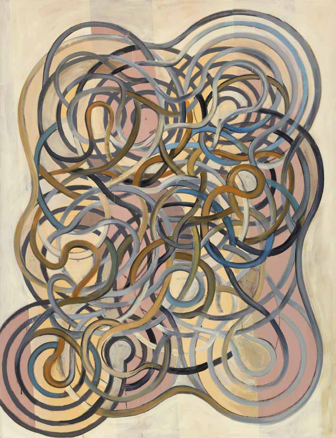 René Neuer: Umlaufbahn 3, 2004, Öl und Acryl auf Leinwand, 247 x 190 cm