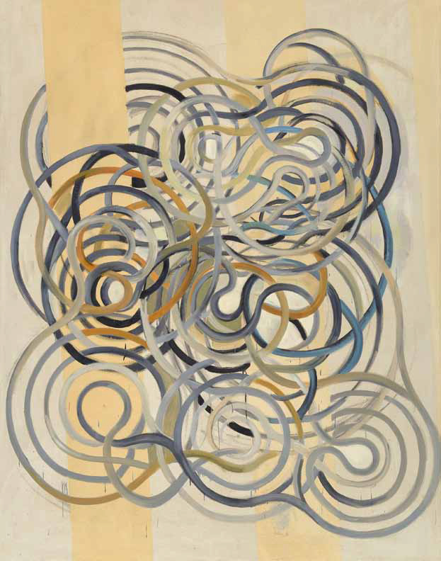 René Neuer: Umlaufbahn, 2004, Öl und Acryl auf Leinwand, 247 x 190 cm