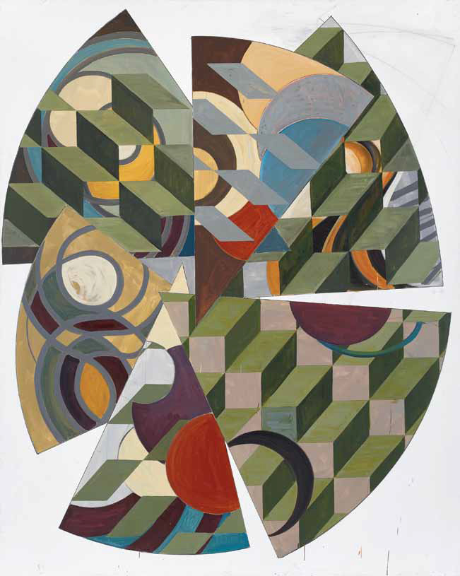 René Neuer: Zivilisationsfragmente, 2009, Öl und Acryl auf Leinwand, 245 x 195 cm