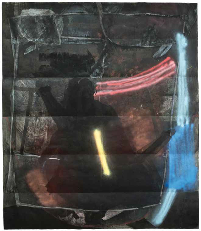 Christiane Bergelt: you do not have to be good (aus Mary Oliver: Wild Geese) · 2018 · Mischtechnik auf Papier · 253 x 217 cm