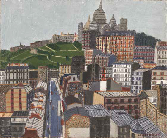 Louise Rösler: Montmartre-Gegend · 1939 · Öl auf Leinwand · 38,5 x 46 cm
