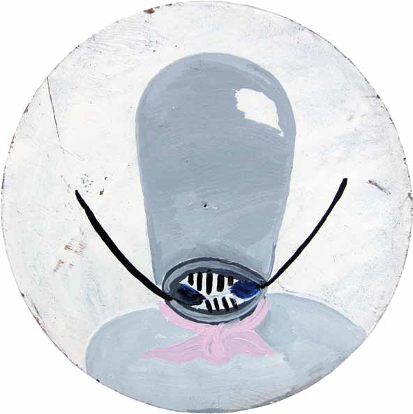 Michael Kutzner: Humphrey Bogat · 2019 · Öl auf Sperrholz · 42,5 x 42,5 cm