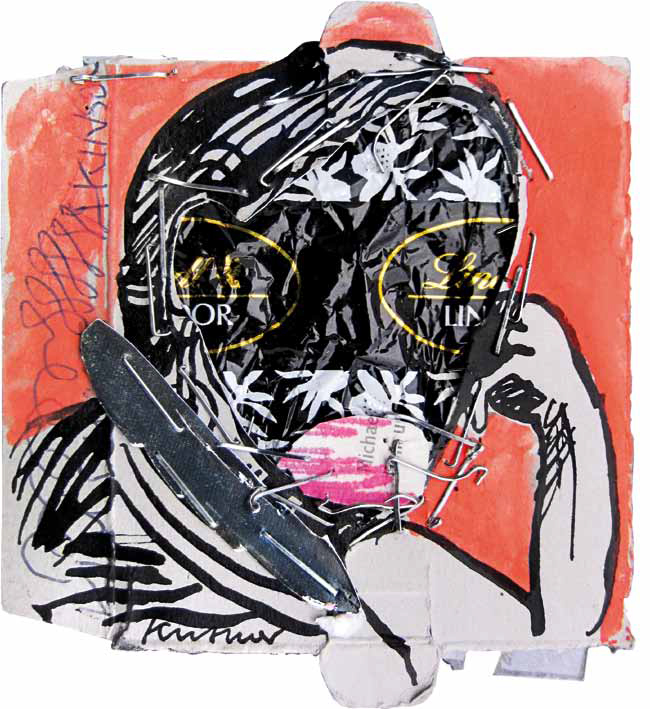 Michael Kutzner: Akinso · 2015 · Collage · 9,8 x 8,8 cm