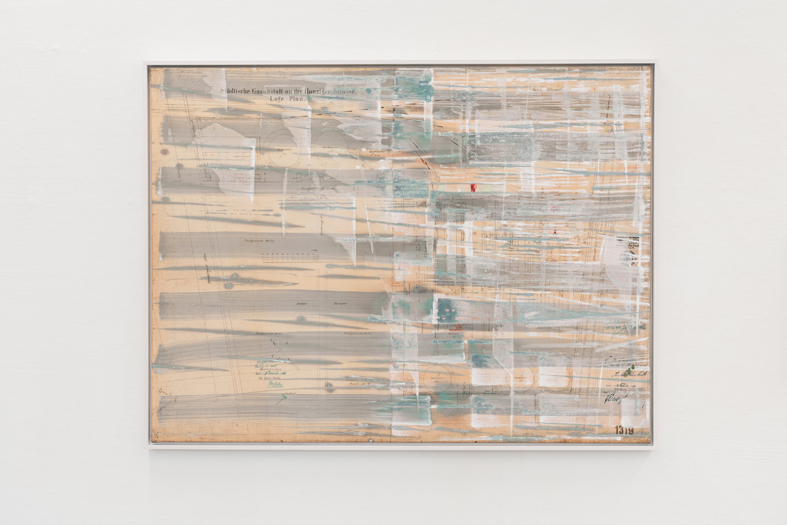 Yvonne Andreini: Time Layers, Tusche und Acryl auf Leinwand, 2020