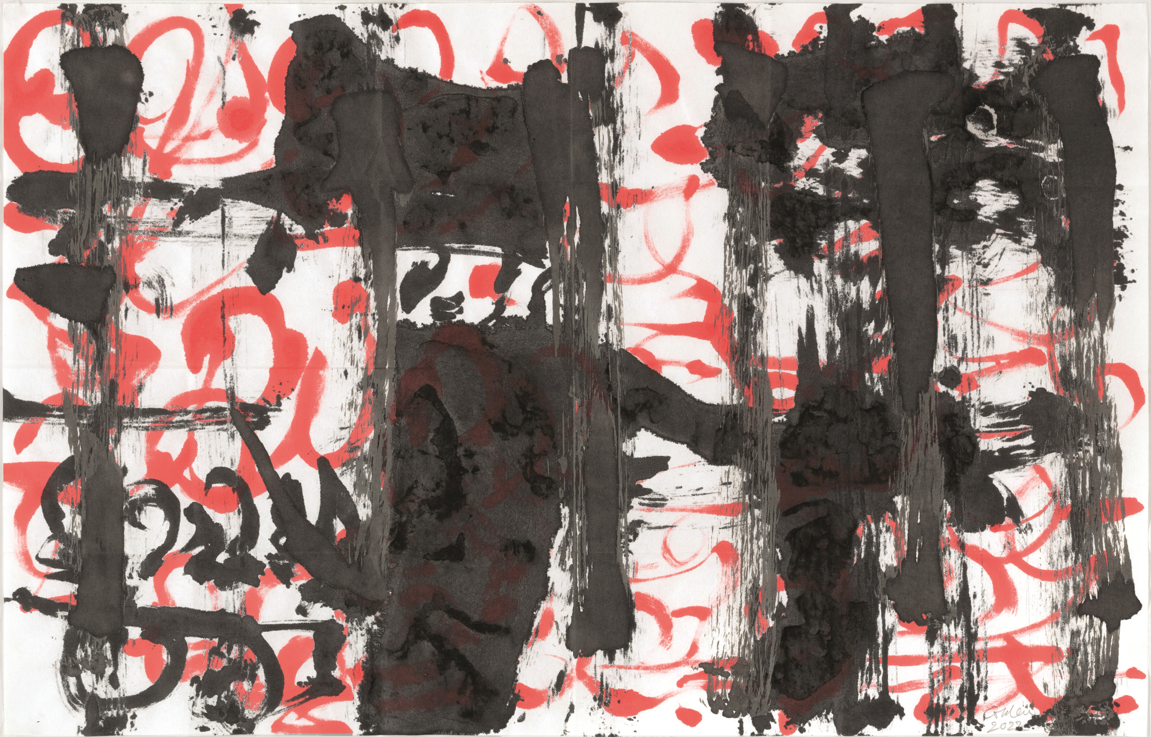 Martin Colden: ohne Titel · 2022 · Tusche auf Papier · 27,9 x 43,1 cm