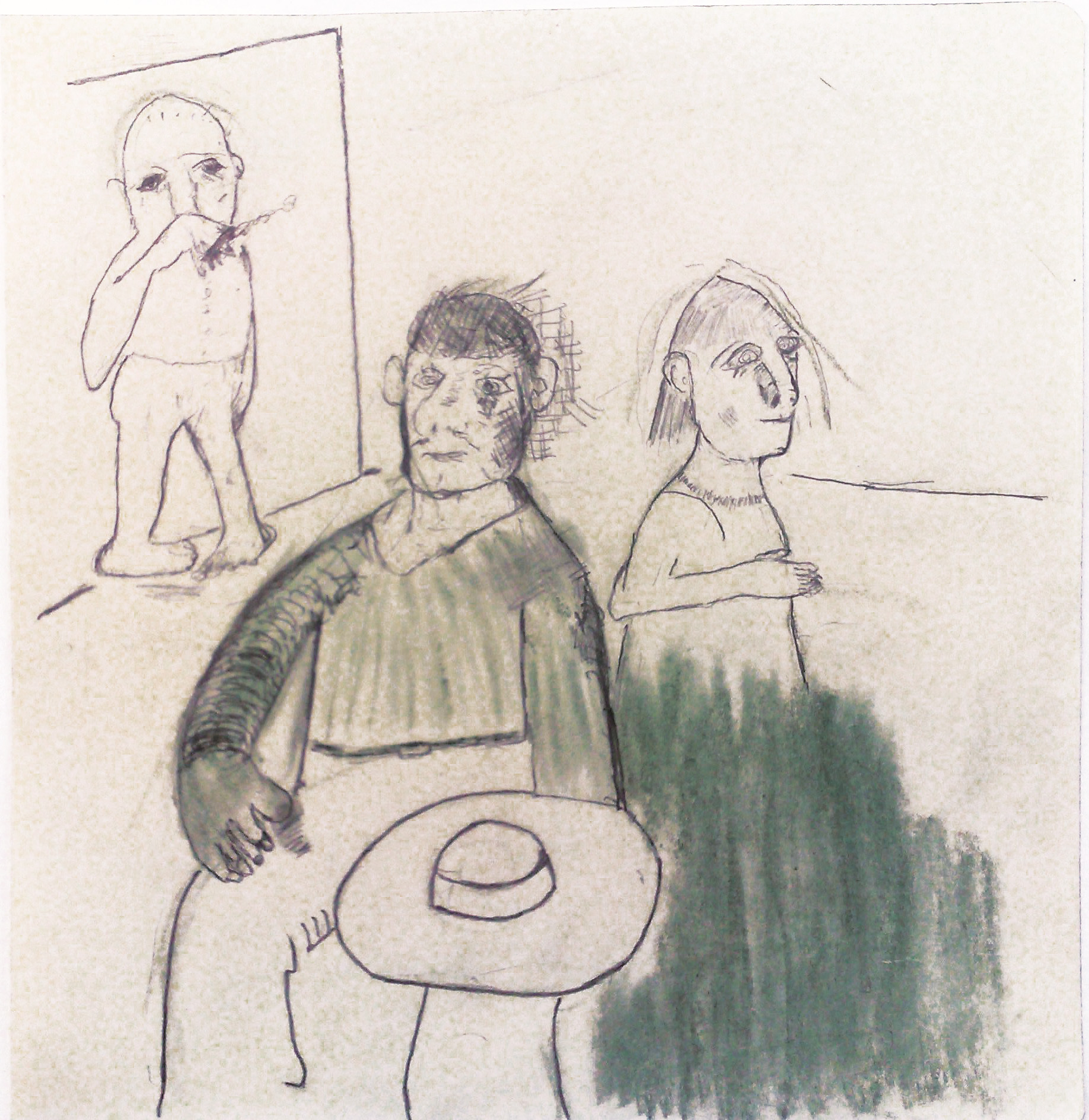 Gregor Wiest: ohne Titel · 2016 · Bleistift auf Papier · 23,5 x 21,4 cm