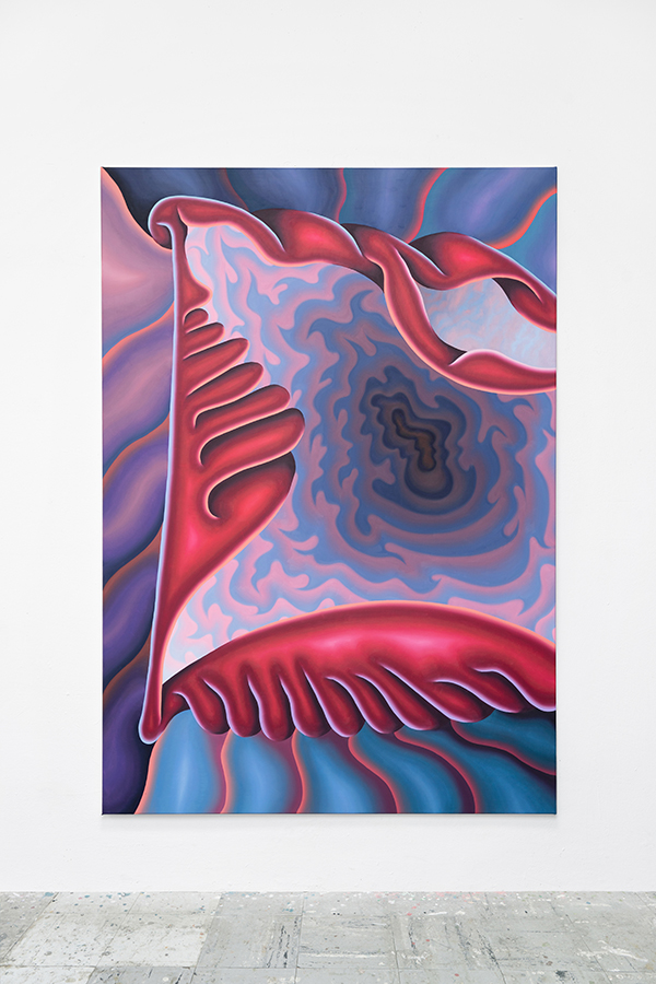 Antonia Freisburger: Being able to feel nothing, 2023, Öl auf Leinwand, 200 x 140 cm