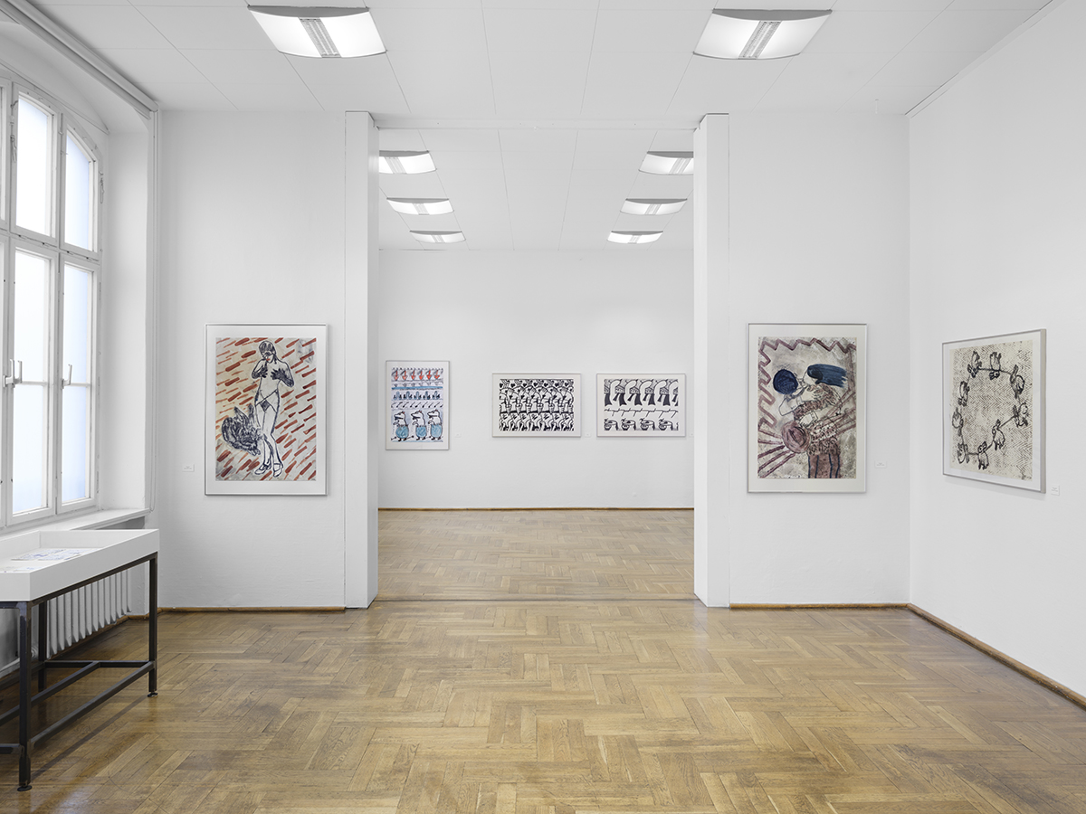 Oskar Manigk, Ausstellungsansicht Galerie Parterre 2024
