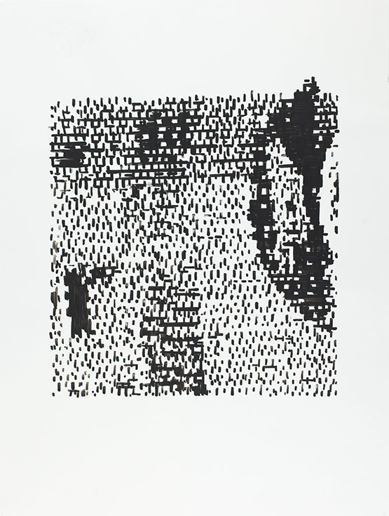 Heinz Handschick, o.T. (Dicht gegen offen), o.J., Acryl auf Papier, 80,2 x 60 cm