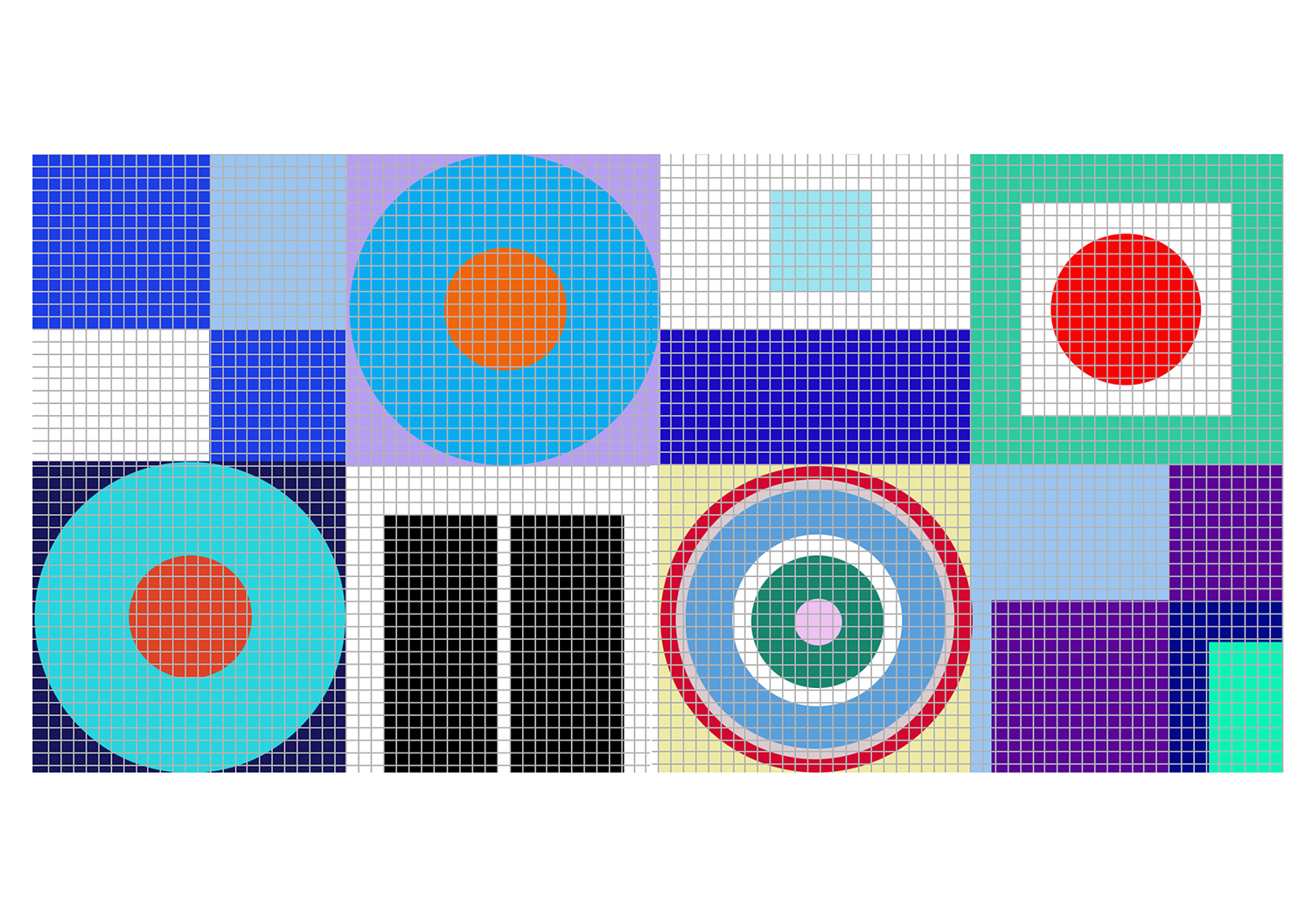 Entwurf „Farben, Formen – Sichtbarkeit“ von Claudia Wieser, Kunstwettbewerb Temporärer Schulstandort Werneuchener Wiese – Margarete-Sommer-Straße, Auslober: Bezirksamt Pankow von Berlin, 2023