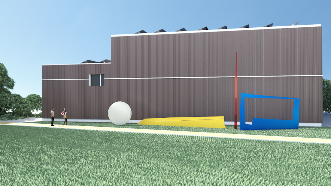 Entwurf „Parkour“ von Theo Boettger, Kunstwettbewerb Temporärer Schulstandort Werneuchener Wiese – Margarete-Sommer-Straße, Auslober: Bezirksamt Pankow von Berlin, 2023