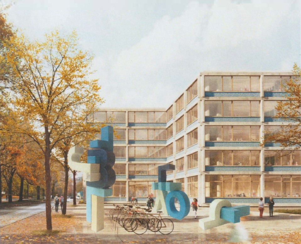 Entwurf „Velotraum“ von Irina Gheorghe, Kunstwettbewerb Grundschule Rennbahnstraße, Auslober: Bezirksamt Pankow von Berlin, 2023