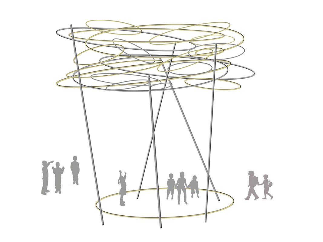 Entwurf „FÜNFTAGERENNEN“ von Angela Lubič, 2. Preis, Kunstwettbewerb Grundschule Rennbahnstraße, Auslober: Bezirksamt Pankow von Berlin, 2023