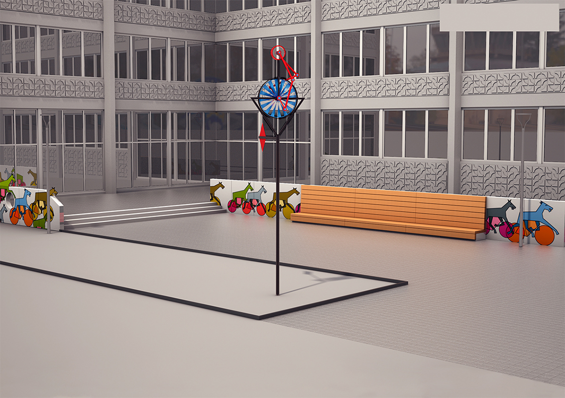 Entwurf von Annette Tucholke-Bonnet und Leo Bonnet, Kunstwettbewerb Grundschule Rennbahnstraße, Auslober: Bezirksamt Pankow von Berlin, 2023