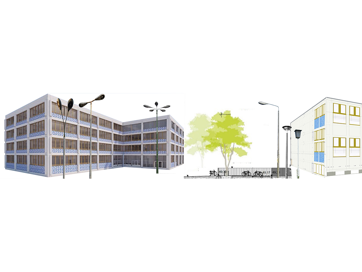 Entwurf von Andrea Pichl, Kunstwettbewerb Grundschule Rennbahnstraße, Auslober: Bezirksamt Pankow von Berlin, 2023