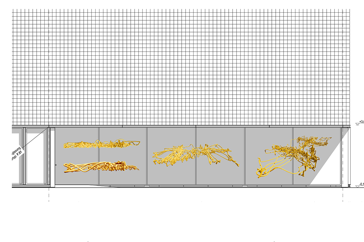 Entwurf „Ballzeichnung“ von Thomas Bratzke, 2. Rang, Kunstwettbewerb Reinhold-Burger-Schule, Auslober: Bezirksamt Pankow von Berlin, 2025