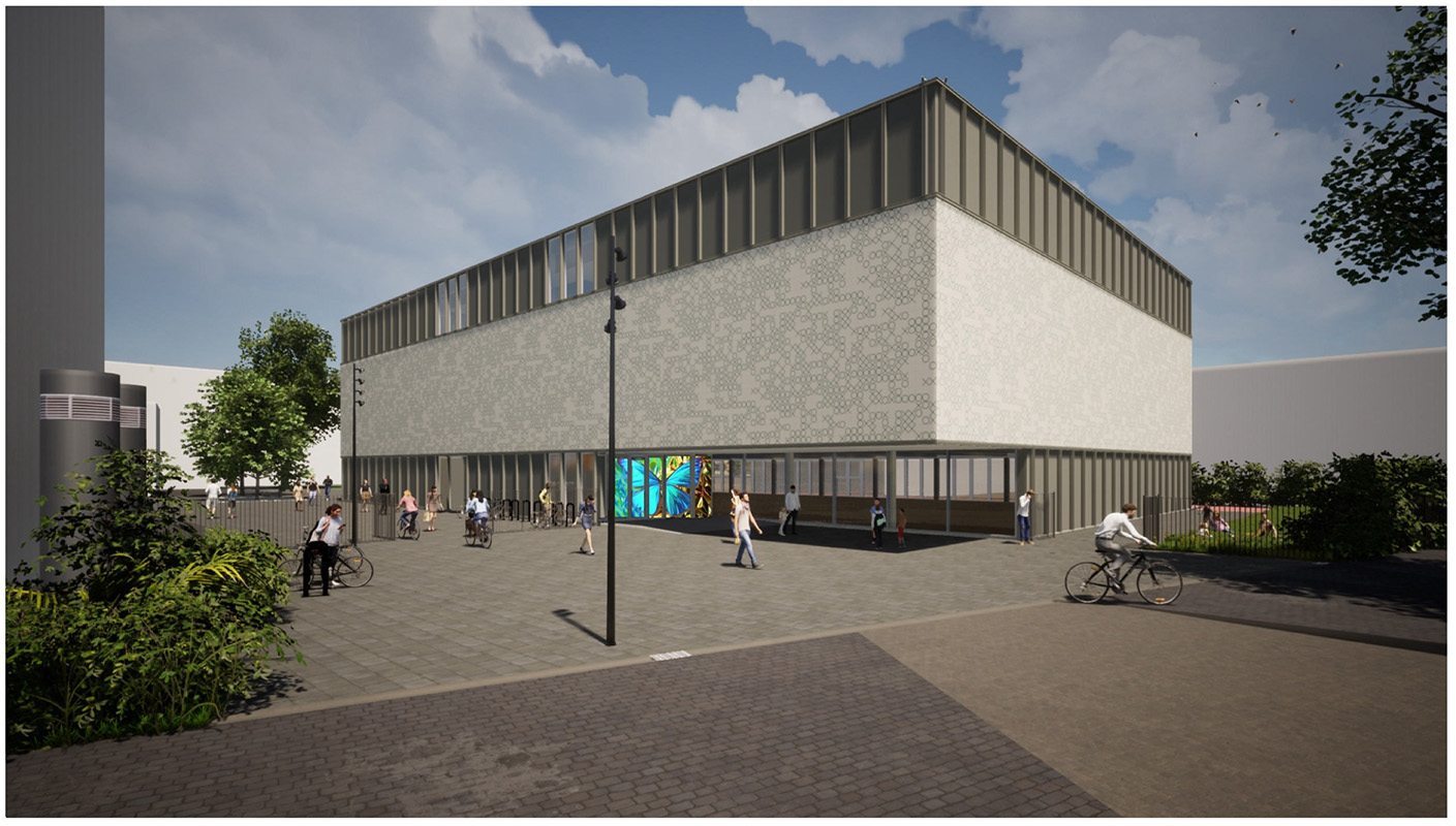 Entwurf „DREAM! (Arbeitstitel)“ von Bettina Allamoda, Kunstwettbewerb Reinhold-Burger-Schule, Auslober: Bezirksamt Pankow von Berlin, 2025