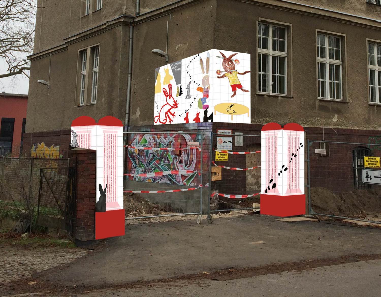 Entwurf „Beam Bunny – Die Wandlungen des Hasen“ von Heike Hamann