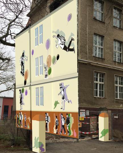 Entwurf „Hereinspaziert – Wir vom Hasengrund“ von Petra Maria Kessler Undi